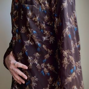 Vintage Brown Collar Button Up